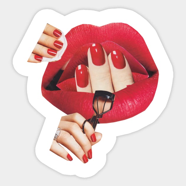 Make Up Rouge Sticker by Luca Mainini